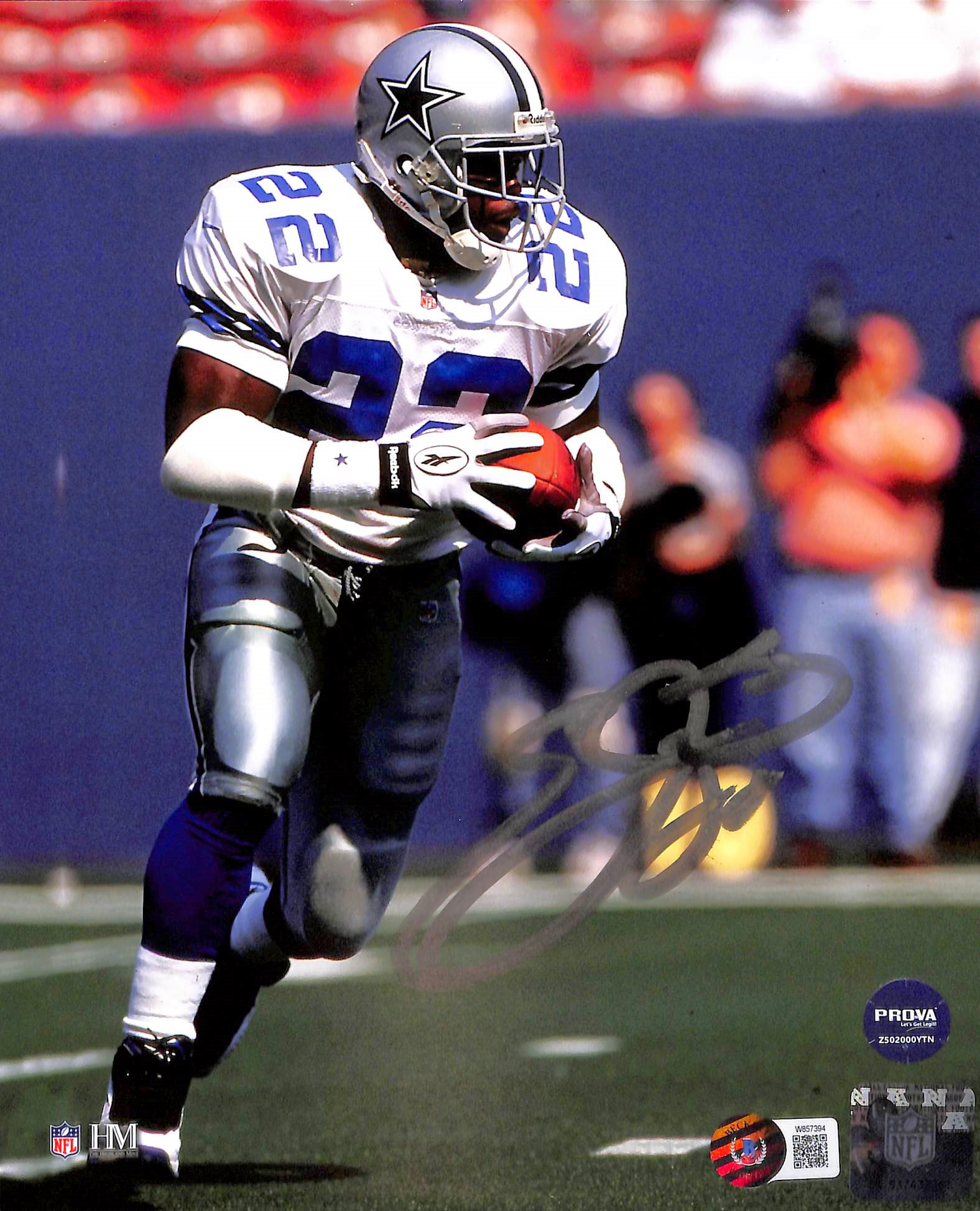 Emmitt Smith Autographed Dallas Cowboys 8x10 Photo Beckett 