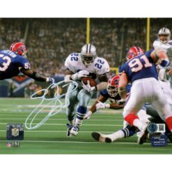 Emmitt Smith Autographed/Signed Dallas Cowboys 8x10 Photo Beckett Witness 51453