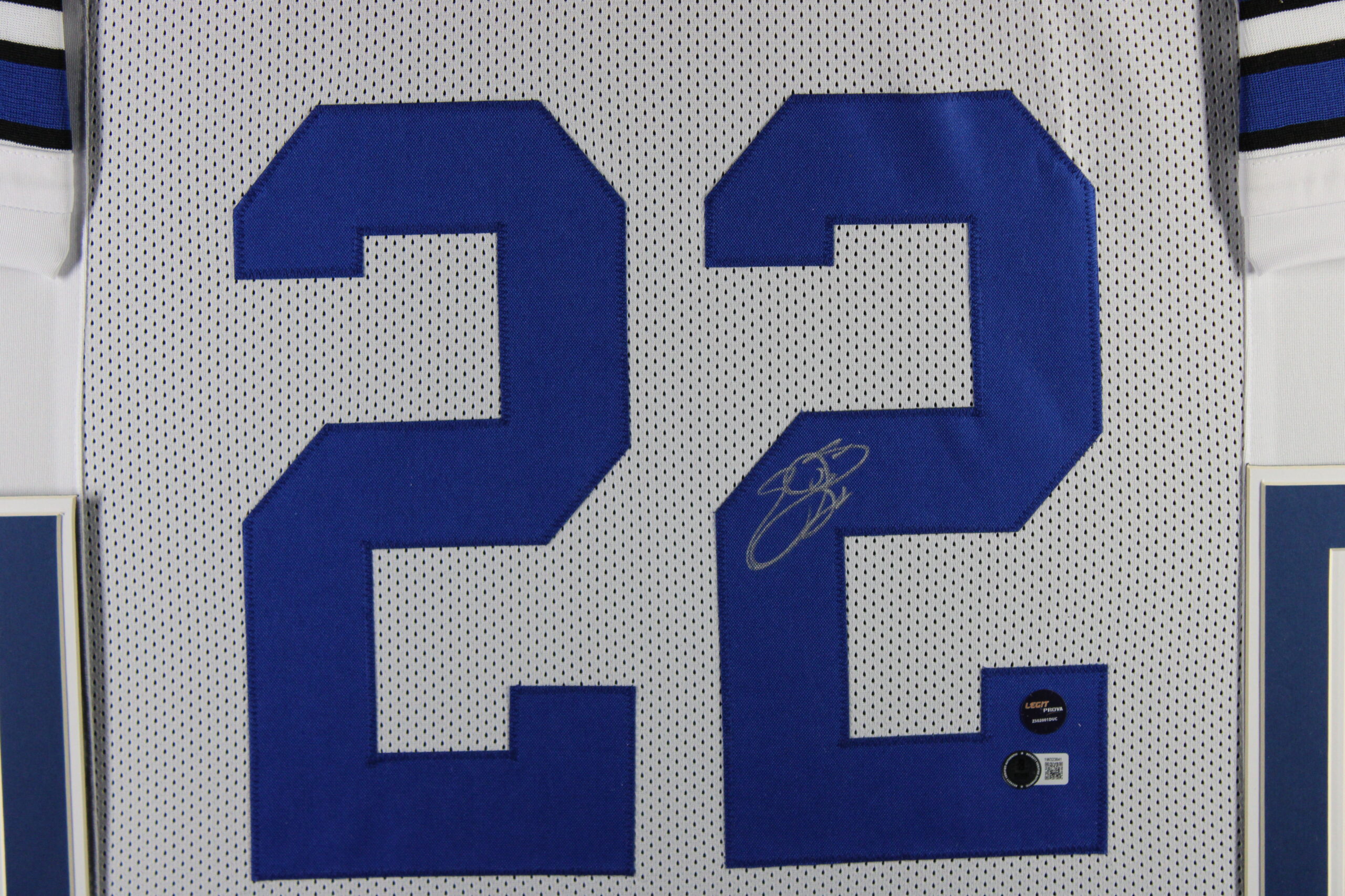 Emmitt Smith Autographed Pro Style Sz XL White Framed Jersey 35x43 Beckett 57310 2 Emmitt Smith Autographed Pro Style Sz XL White Framed Jersey 35x43 Beckett 57310