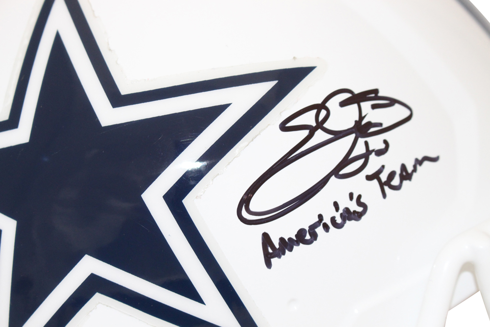 Emmitt Smith Signed Dallas Cowboys Authentic 2022 Alternative Helmet BAS
