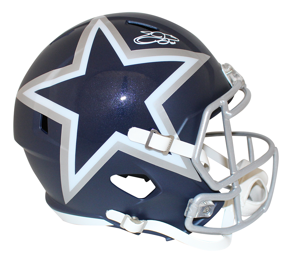 Emmitt Smith Autographed/Signed Dallas Cowboys F/S AMP Helmet BAS 28406 –  Denver Autographs