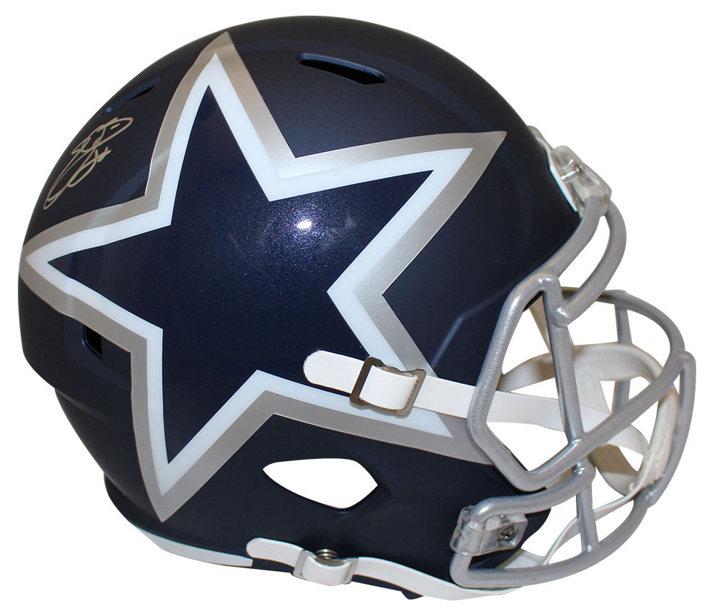 Emmitt Smith Autographed Dallas Cowboys F/S AMP Speed Helmet Beckett