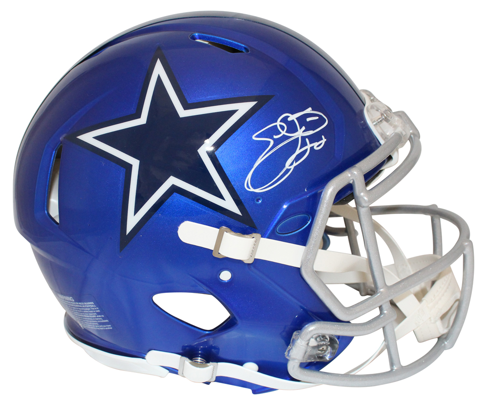 Emmitt Smith Salute Dallas Cowboys Authentic Flash Helmet Beckett