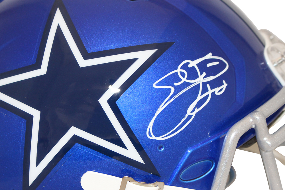 Emmitt Smith Salute Dallas Cowboys Authentic Flash Helmet Beckett