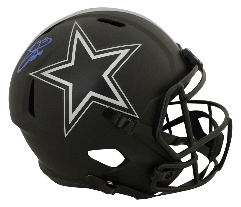 Emmitt Smith Autographed/Signed Dallas Cowboys F/S Eclipse Helmet BAS 28461