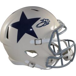 Emmitt Smith Autographed Dallas Cowboys F/S Retro Helmet Beckett Witness 55288
