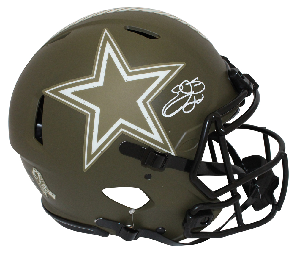 Emmitt Smith Salute Dallas Cowboys Authentic Salute Helmet Beckett