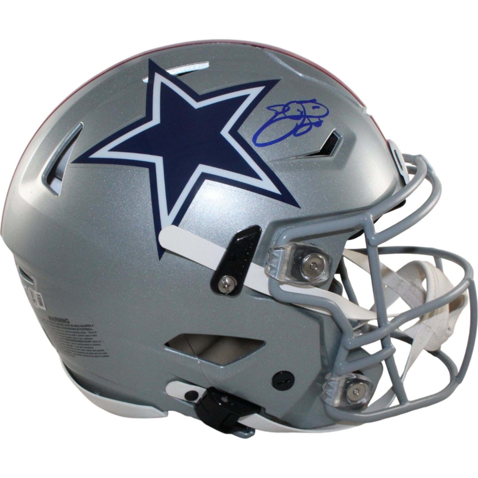 Emmitt Smith Autographed Dallas Cowboys Speedflex TB Helmet Beckett WIT 55286