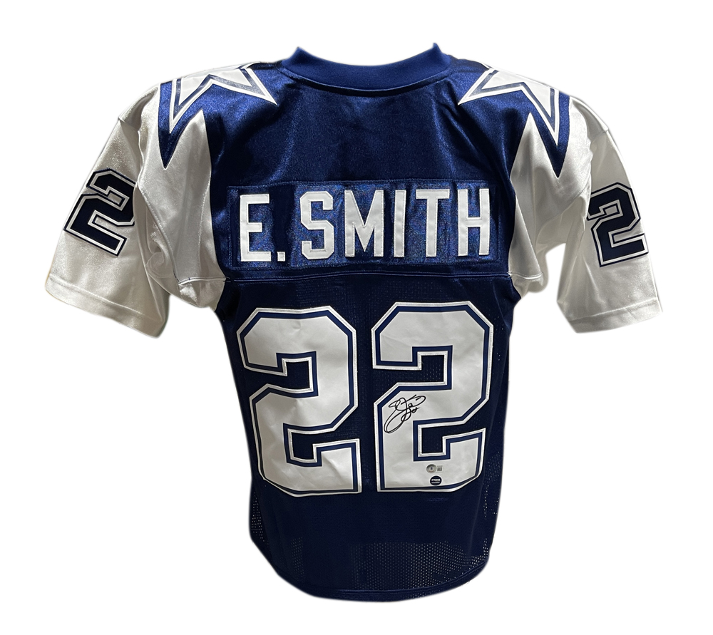 Emmitt Smith Autographed/Signed Dallas Cowboys M&N Jersey Beckett