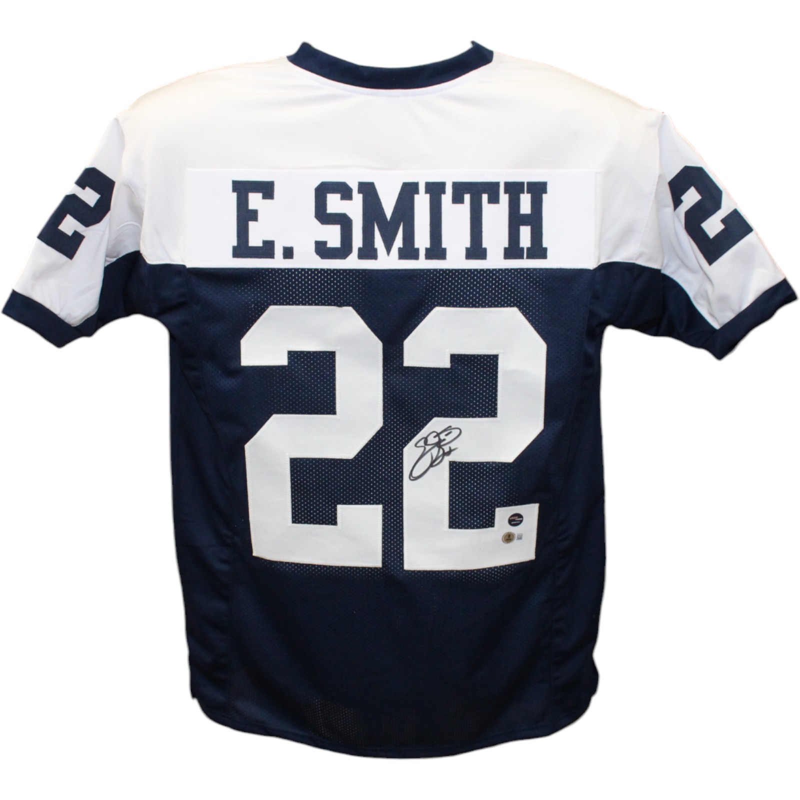 Emmitt Smith Autographed/Signed Pro Style Thanksgiving Jersey Beckett