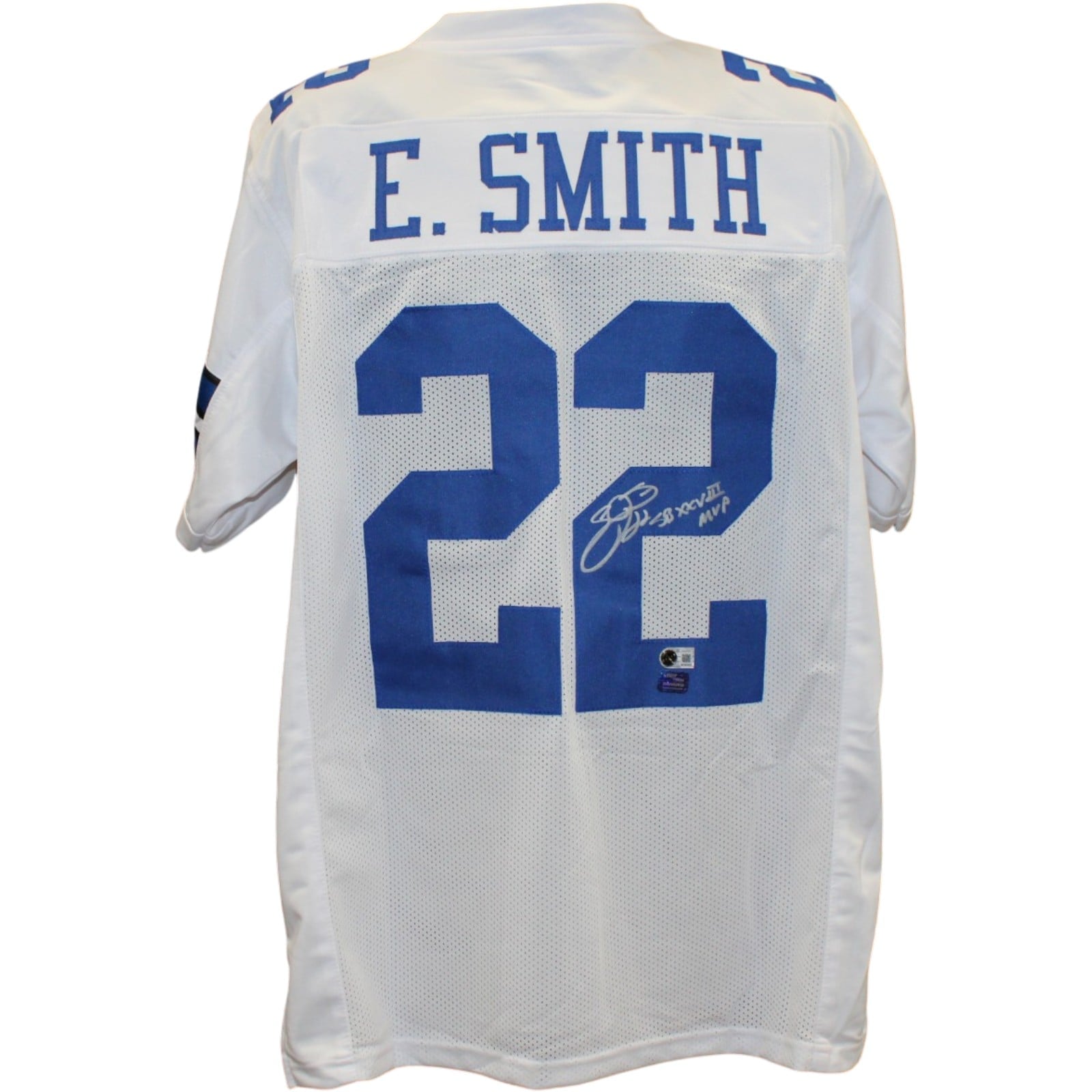 Emmitt Smith Autographed Pro Style Sz XL Jersey White SB XXXVIII MVP BAS W 58502 4 Emmitt Smith Autographed Pro Style Sz XL Jersey White SB XXXVIII MVP BAS W 58502