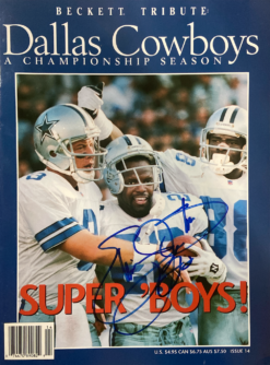 Emmitt Smith Autographed Dallas Cowboys Beckett Tribute Magazine BAS