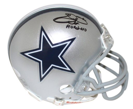 Emmitt Smith Autographed/Signed Dallas Cowboys Mini Helmet HOF JSA 24617