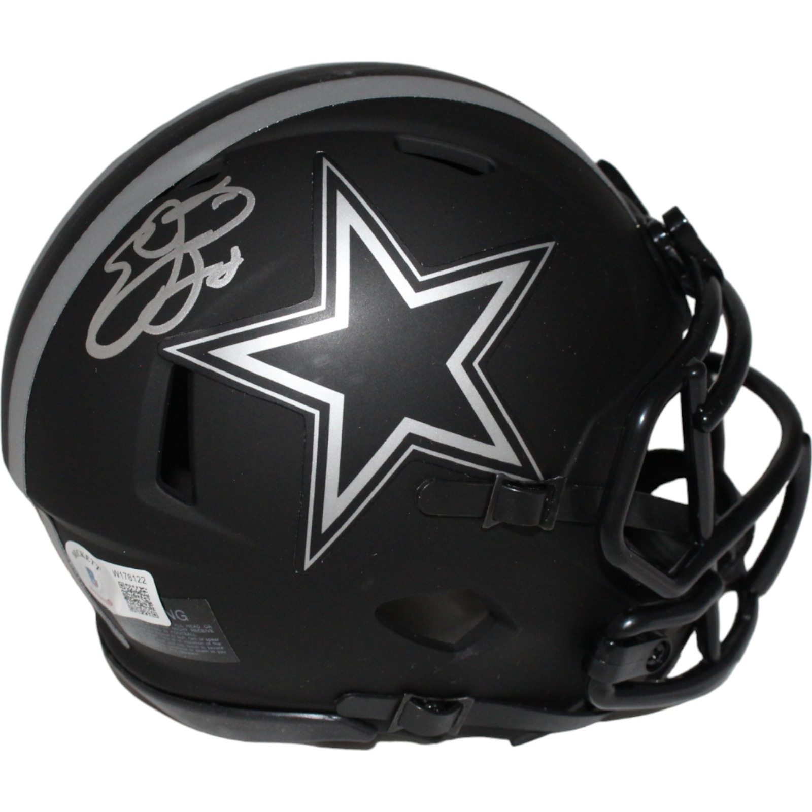 Emmit Smith Signed Dallas Cowboys Eclipse Mini Helmet Beckett 