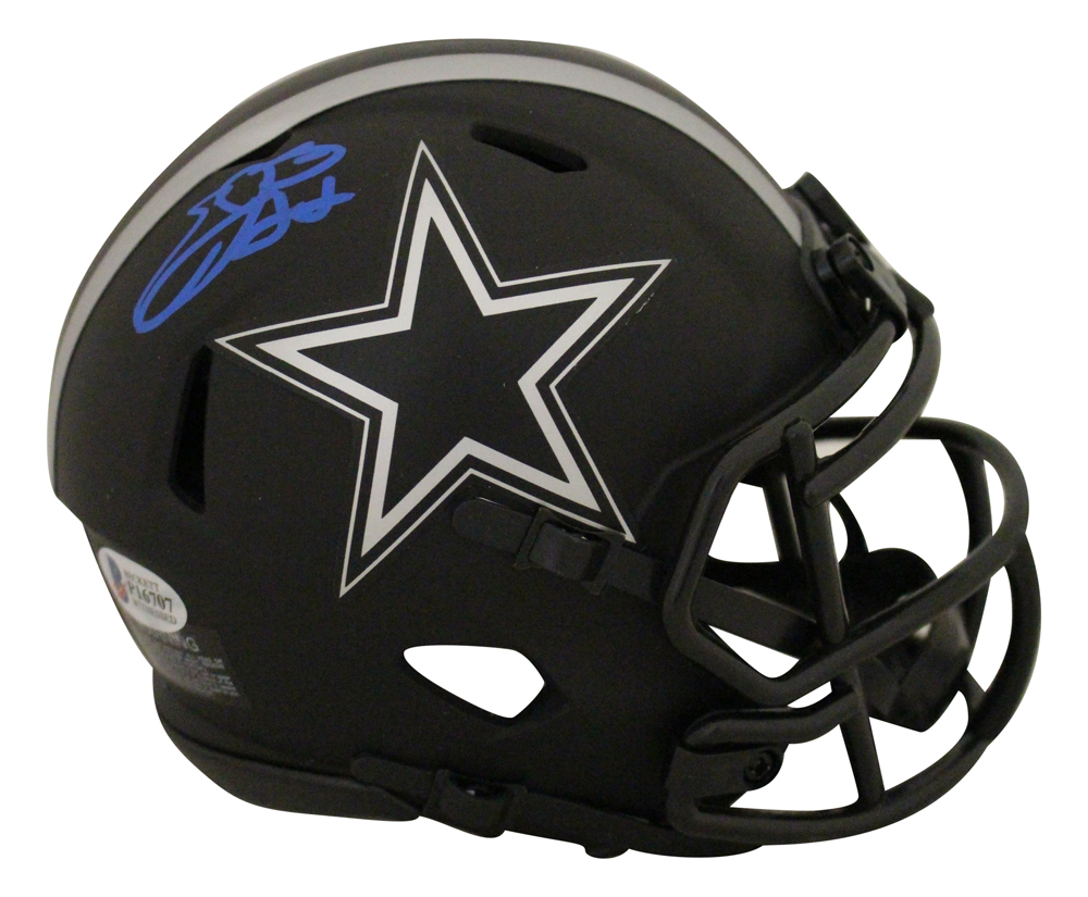 Emmitt Smith Autographed/Signed Dallas Cowboys Eclipse Mini Helmet BAS 28460