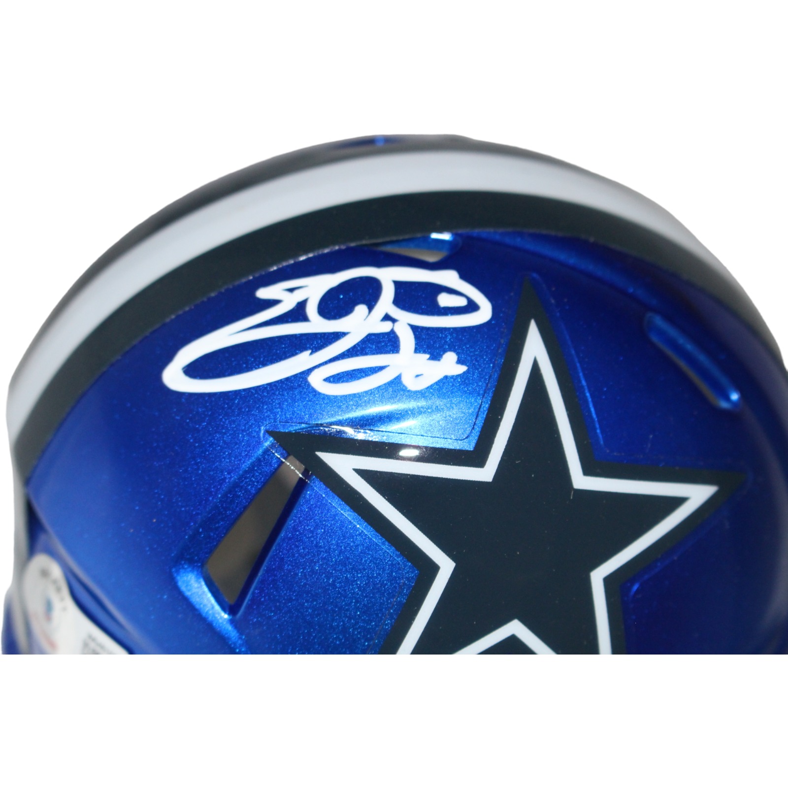 Emmit Smith Signed Dallas Cowboys Flash Mini Helmet Beckett