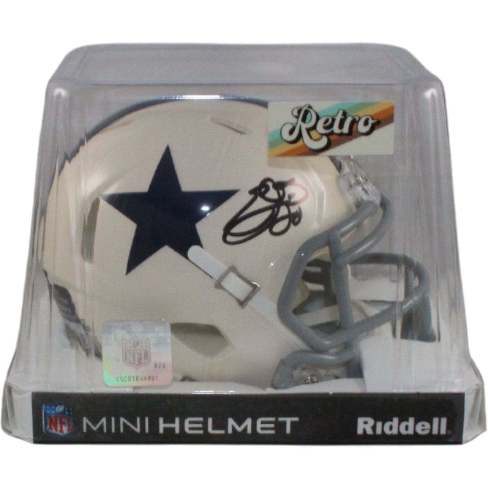 Emmitt Smith Signed Dallas Cowboys Retro Mini Helmet Beckett Witnessed 57536 6 Emmitt Smith Signed Dallas Cowboys Retro Mini Helmet Beckett Witnessed 57536
