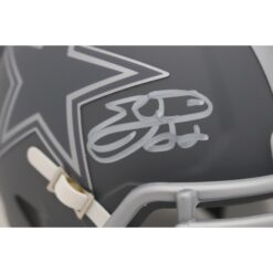 Emmitt Smith Autographed/Signed Dallas Cowboys Slate Mini Helmet Beckett 48118