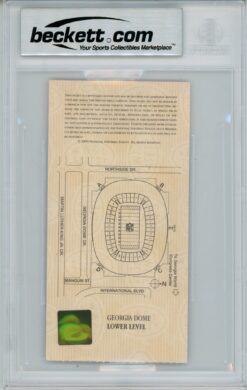 Emmitt Smith Signed Dallas Cowboys Ticket SB XXVIII w/MVP BAS Slab