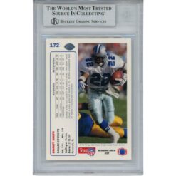 Emmitt Smith Autographed 1991 Upper Deck #172 Trading Card Slab Beckett 53516