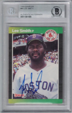 Lee Smith Autographed Boston Red Sox 1989 Donruss #66 Trading Card BAS 27009