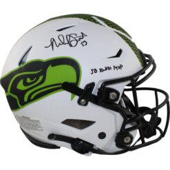 Malcolm Smith Signed Seattle Seahawks SpeedFlex Lunar Helmet SB MVP BAS W 55028