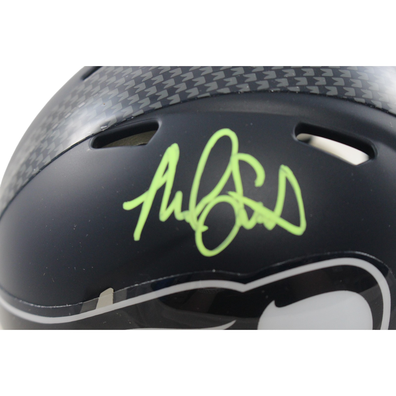 Malcolm Smith Autographed Seattle Seahawks Mini Helmet Beckett Witness 55049