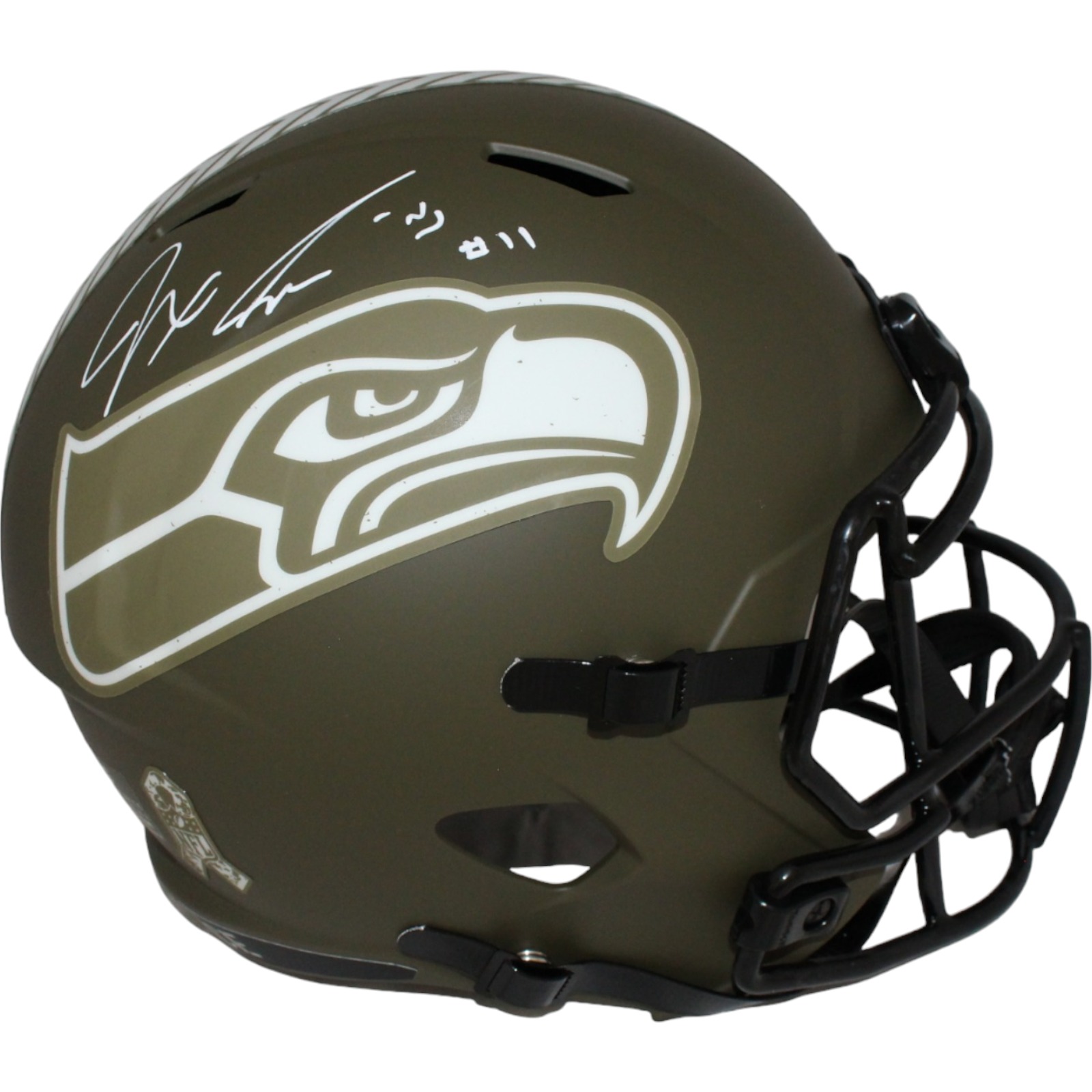 Jaxon Smith-Njigba Signed Seattle Seahawks Salute F/S Helmet FAN