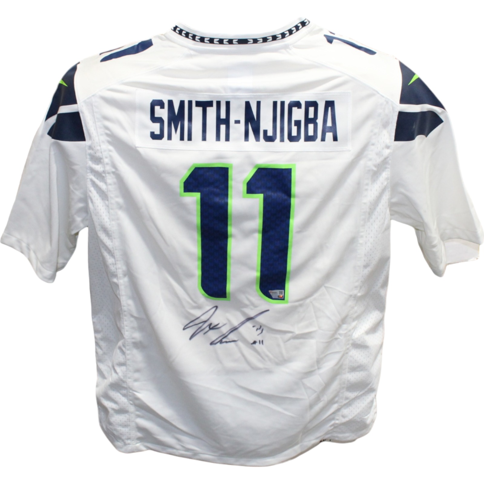 Jaxon Smith-Njigba Signed Seattle Seahawks White Nike Jersey FAN