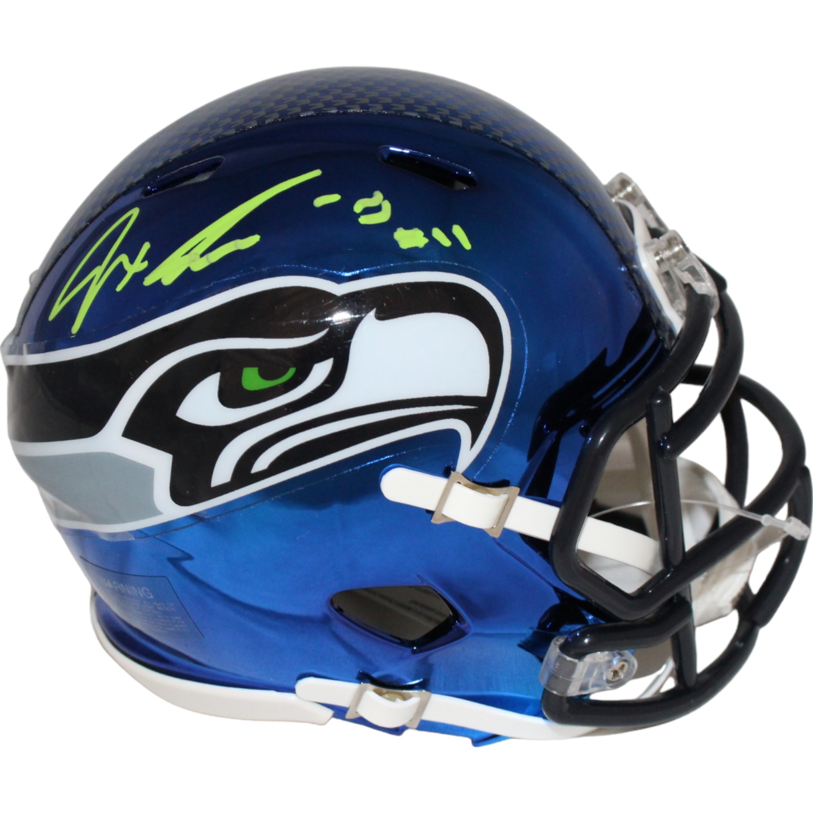 Jaxon Smith-Njigba Signed Seattle Seahawks Chrome Mini Helmet FAN