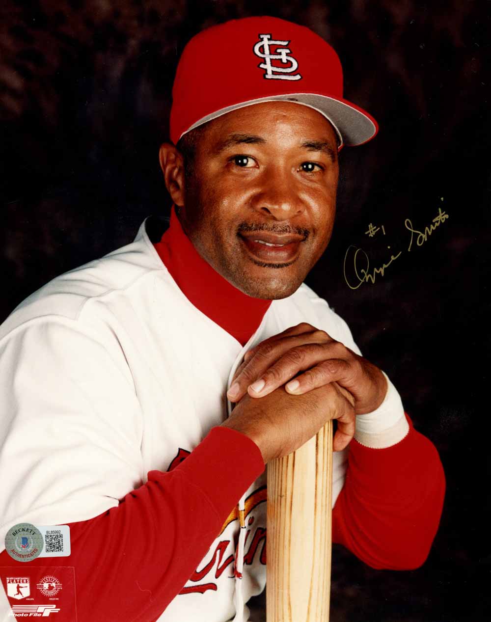 Ozzie Smith Autographed/Signed  St Louis Cardinals 8x10 Photo Beckett 51131