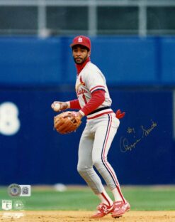 Ozzie Smith Autographed/Signed  St Louis Cardinals 8x10 Photo Beckett 51132