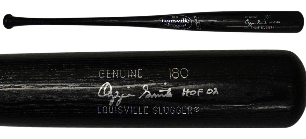 Ozzie Smith Autographed St Louis Cardinals Louisville Slugger Bat JSA 30966