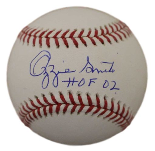 Ozzie Smith Autographed/Signed St Louis Cardinals OML Baseball HOF BAS 25594