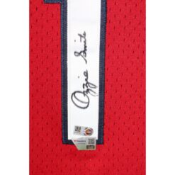 Ozzie Smith Autographed St Louis Cardinals Mitchell Ness Red Jersey FAN