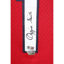 Ozzie Smith Autographed St Louis Cardinals Mitchell Ness Red Jersey FAN