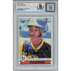 Ozzie Smith Autographed 1979 Topps #116 Slab Trading Card HOF Slab Beckett 53195