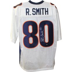 Rod Smith Autographed Denver Broncos Nike White XL Jersey Mounted Memories 51338