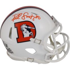Rod Smith Autographed Denver Broncos 23 Alt Mini Helmet Beckett Witness 49803