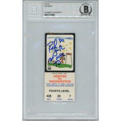 Rod Smith Autographed Denver Broncos 1st NFL TD ticket vs Redskins Beckett 48807
