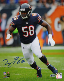 Denver Autographs Roquan Smith Autographed Helmet - Chicago Bears Speed Replica BAS | by Nikco Sports