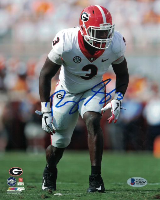 Roquan Smith Autographed/Signed Georgia Bulldogs 8x10 Photo BAS 24359 PF