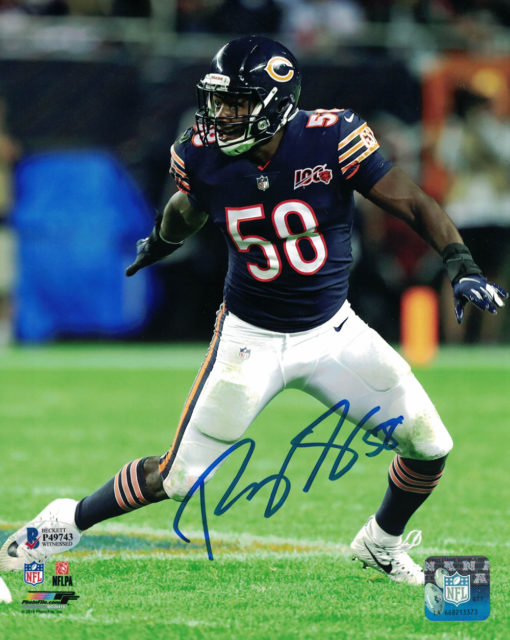 Roquan Smith Autographed/Signed Chicago Bears 8x10 Photo BAS 25844 PF