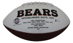 Roquan Smith Autographed/Signed Chicago Bears Logo Football BAS 25843