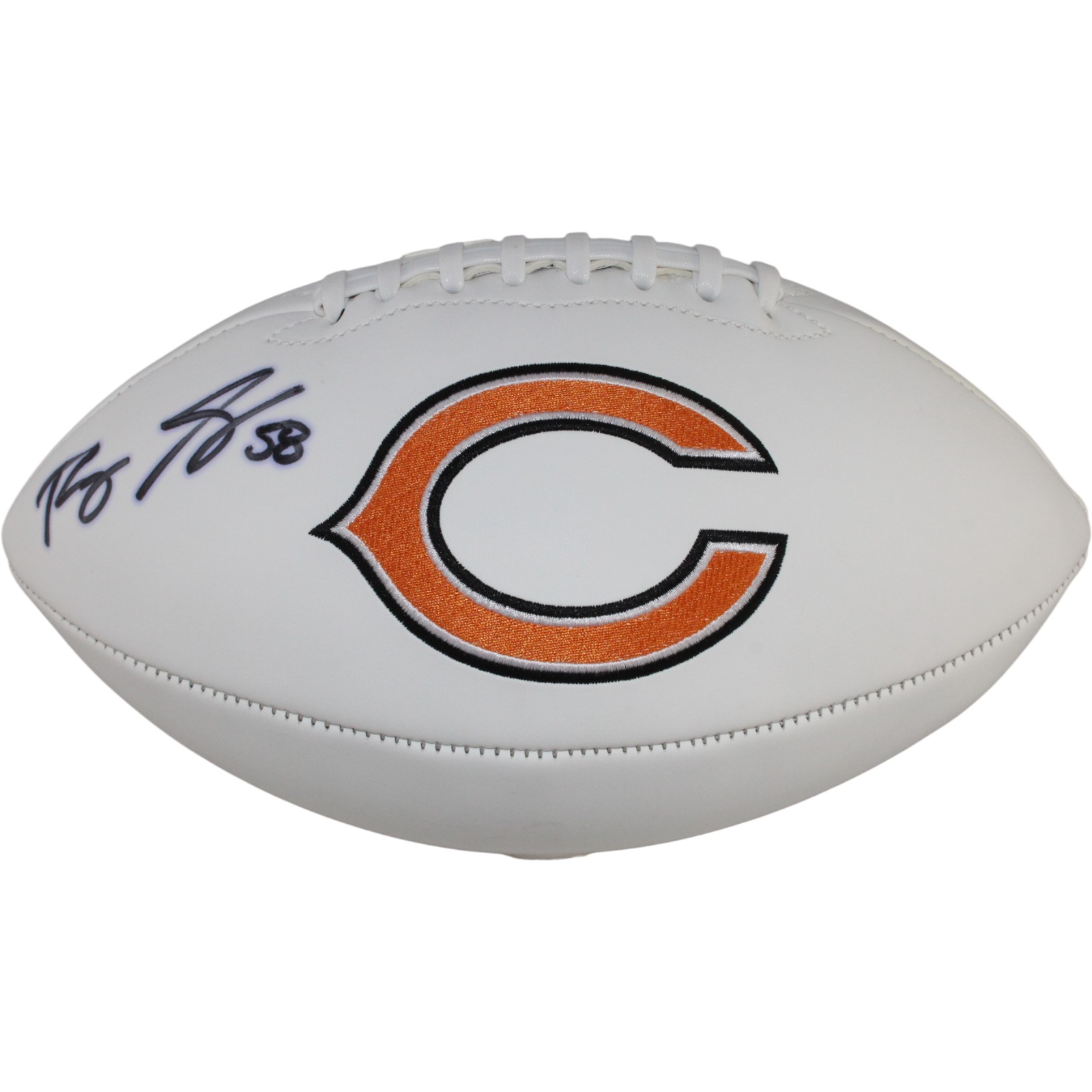 Roquan Smith Autographed/Signed Chicago Bears Logo Football Beckett 53941 1 Roquan Smith Autographed/Signed Chicago Bears Logo Football Beckett 53941