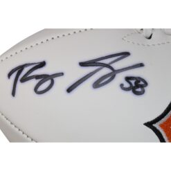 Roquan Smith Autographed/Signed Chicago Bears Logo Football Beckett 53941
