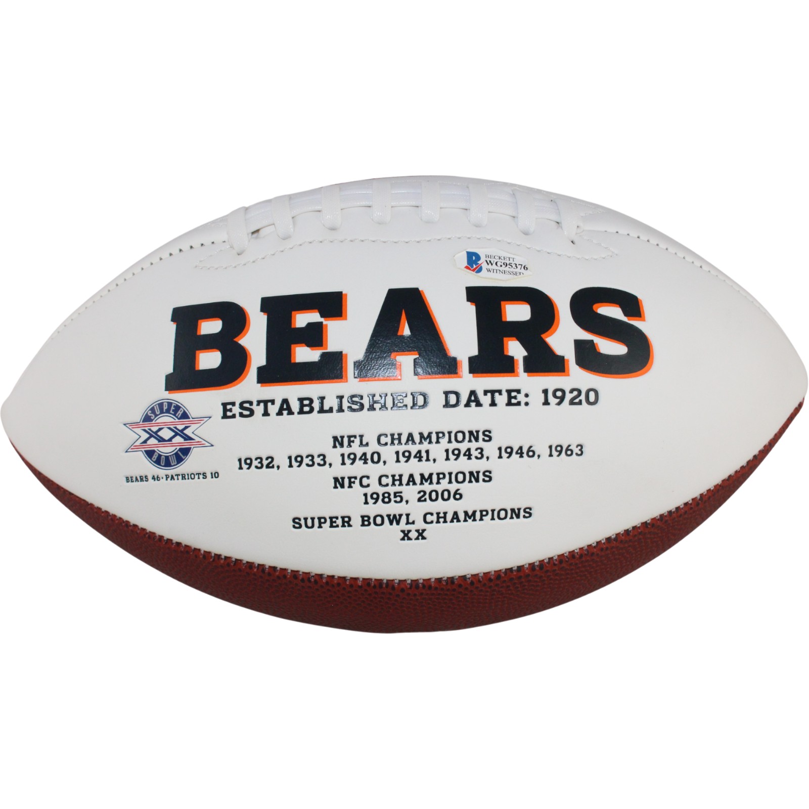 Roquan Smith Autographed/Signed Chicago Bears Logo Football Beckett 53941 3 Roquan Smith Autographed/Signed Chicago Bears Logo Football Beckett 53941