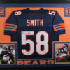 Roquan Smith Autographed/Signed Chicago Bears Framed Blue XL Jersey BAS 11030