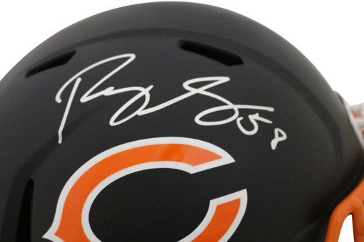 Roquan Smith Autographed Chicago Bears Black Matte Replica Helmet BAS 25839