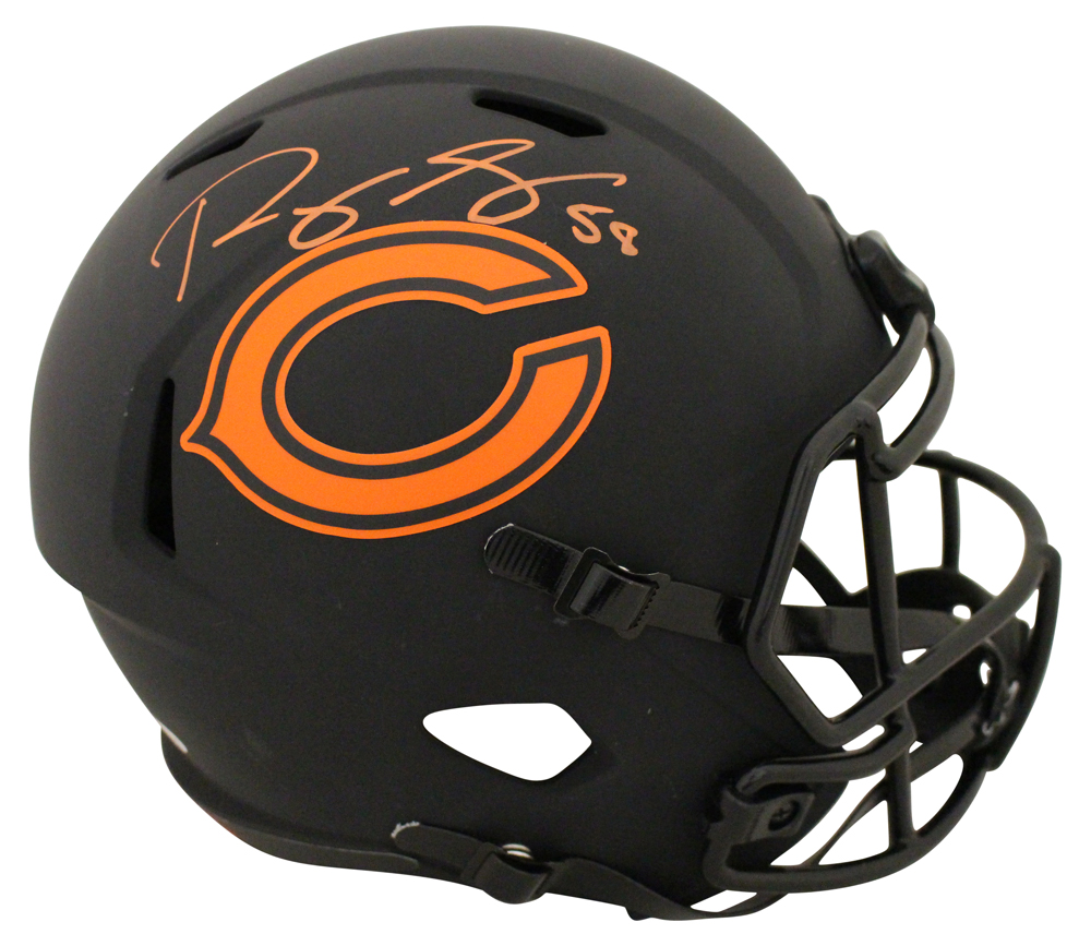 Roquan Smith Autographed/Signed Chicago Bears F/S Eclipse Helmet BAS 28130